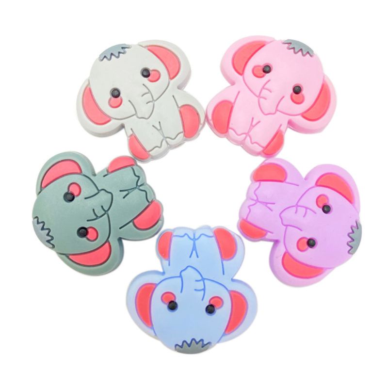 Đồ Chơi Ngậm Nướu Hình Chú Voi Bằng Silicone DIY Dành Cho Trẻ Sơ Sinh