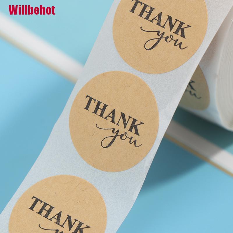 Set 500 Sticker Tròn In Chữ Thank You Độc Đáo Dán Trang Trí