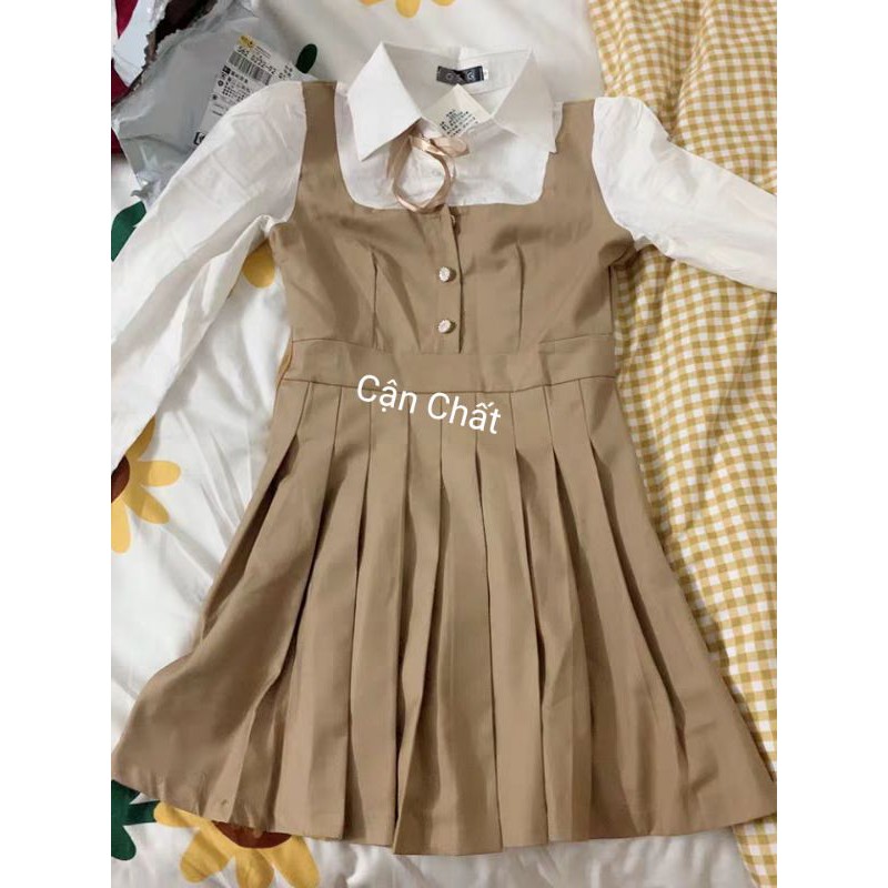 VÁY PHỐI SOMI XẾP LY
