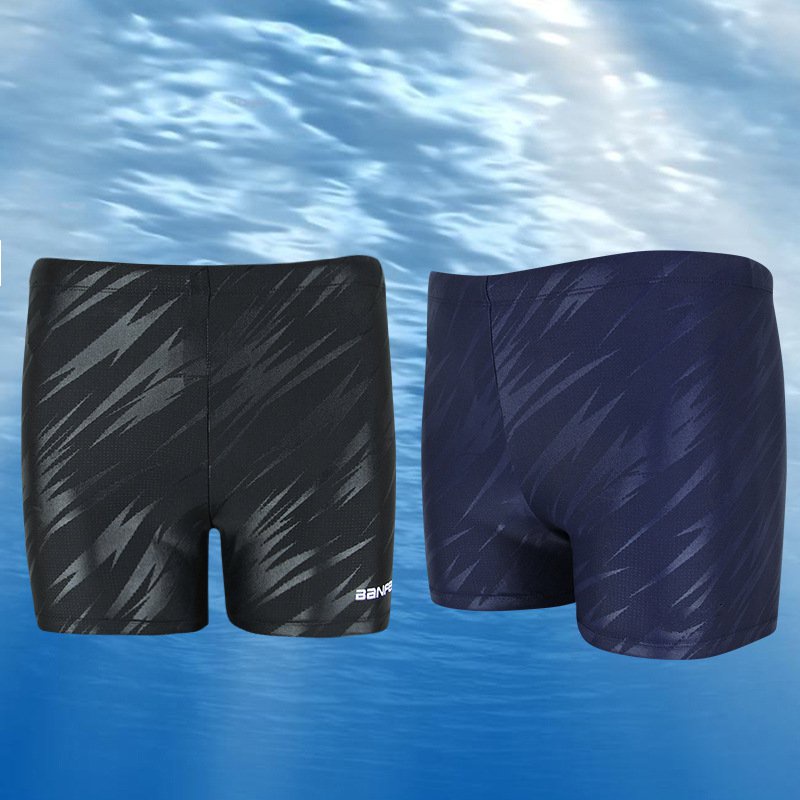 Quần bơi nam boxer 2 lớp chuyên nghiệp chống Clo, vải kháng nước, nhanh khô, thoáng khí, có dây buộc QBD5108
