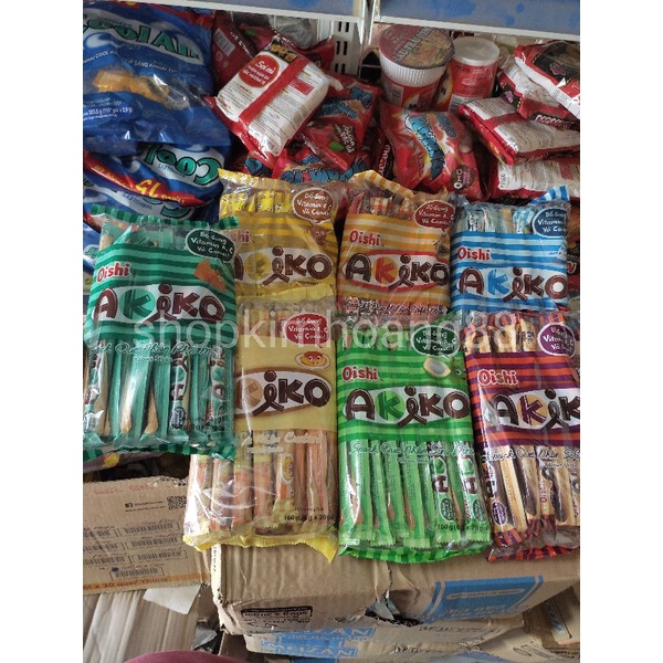 Gói Snack Que Nhân Akiko Oishi 160g đủ 6 vị