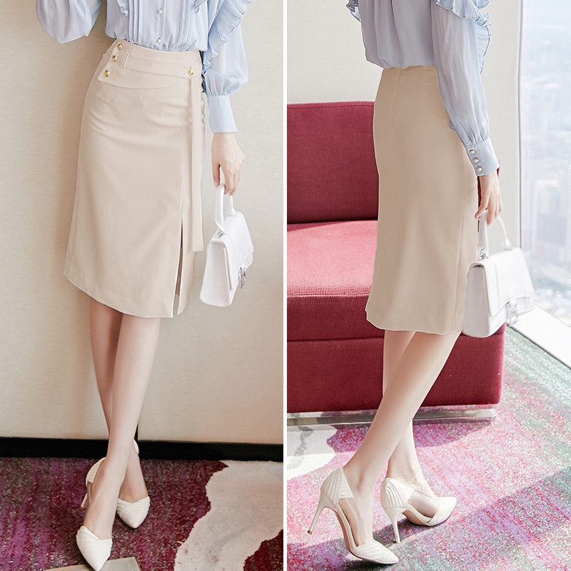 Chân váy midi công sở xẻ tà có BIGSIZE dài qua gối phong cách trẻ trung năng động đi làm đi tiệc siêu xinh CV39