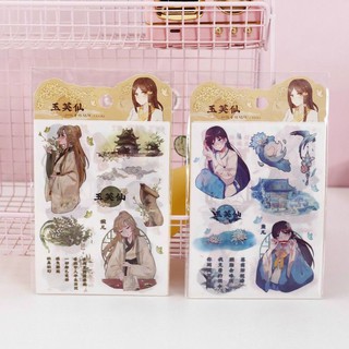 Set 4 tấm sticker Cổ Trang