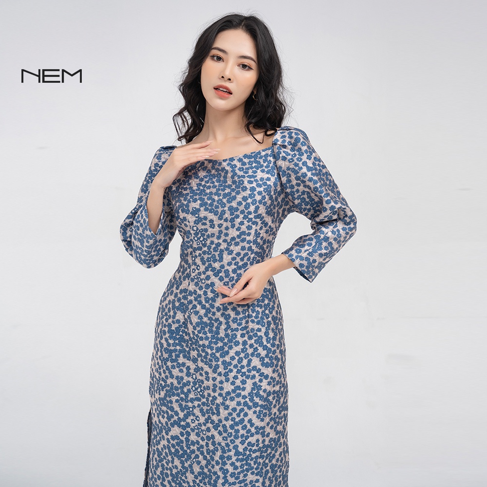 Áo dài nữ thiết kế chất liệu hoa gấm cao cấp NEM Fashion AD11449