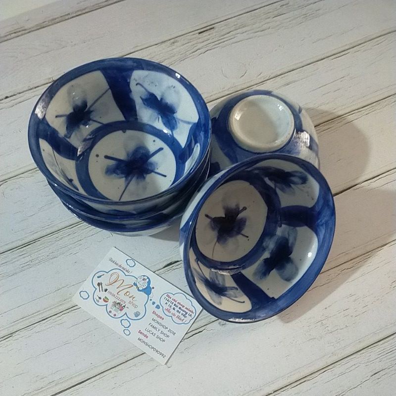 Combo 5 Chén Chè Nhỏ Sứ Kiểu Hoa Mai Mẫu Cổ