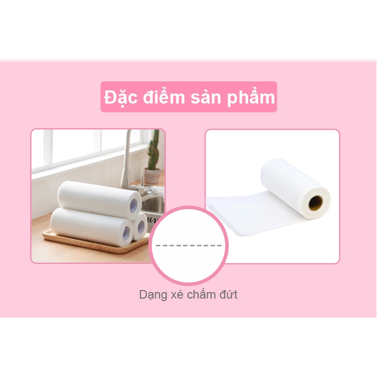 Khăn lau sợi tre một lần dùng đánh bay dầu mỡ kháng khuẩn MyJae 30 cái/ bịch 20 x 25cm