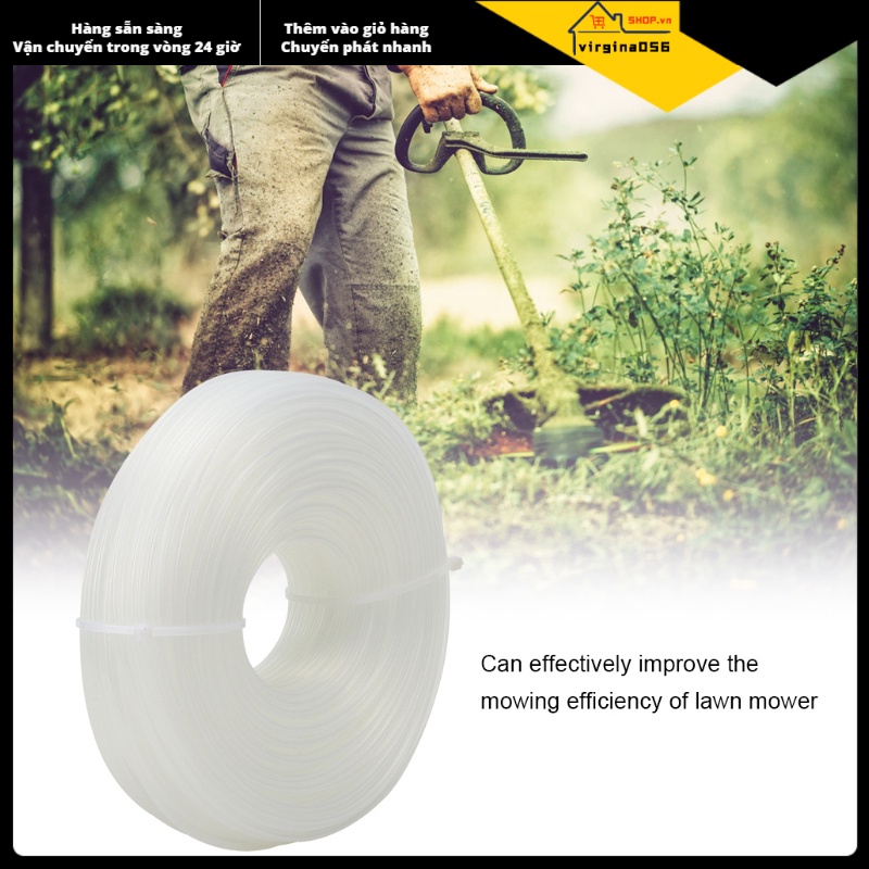 Hot Deals2.65mm x 70m Lawn Mower Round White Nylon Trimming Rope &amp;#8209 Shape Trimmer Cord Mowing RopeSpot ExpressVirgina056