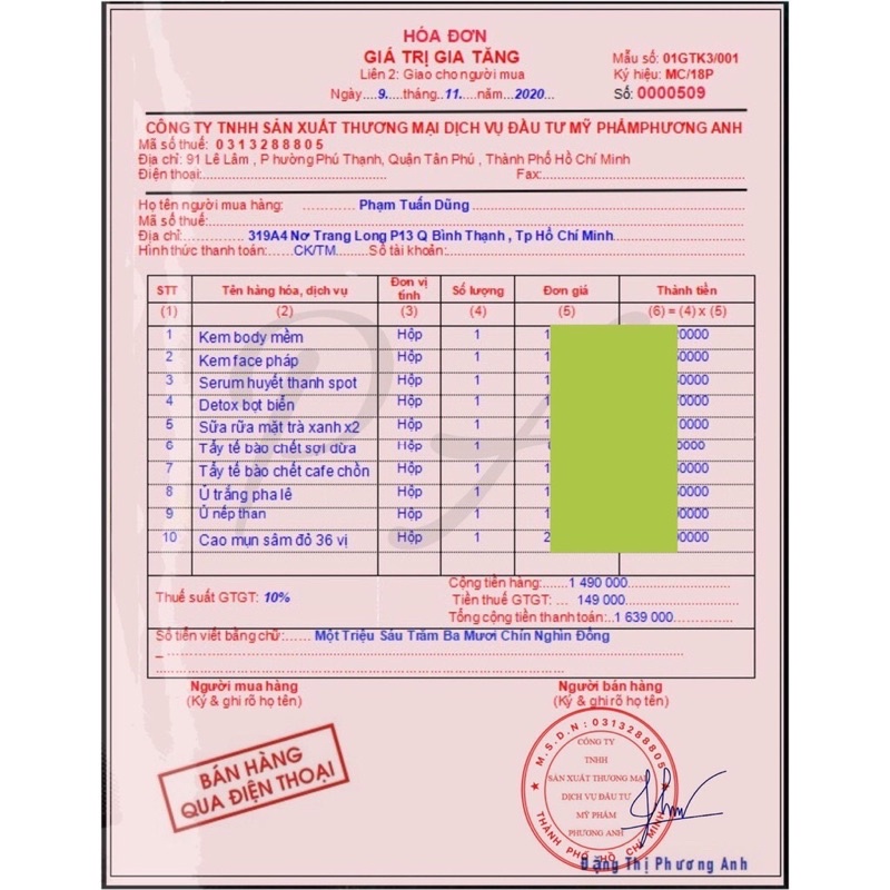 Kem mặt chữ A mềm face pháp