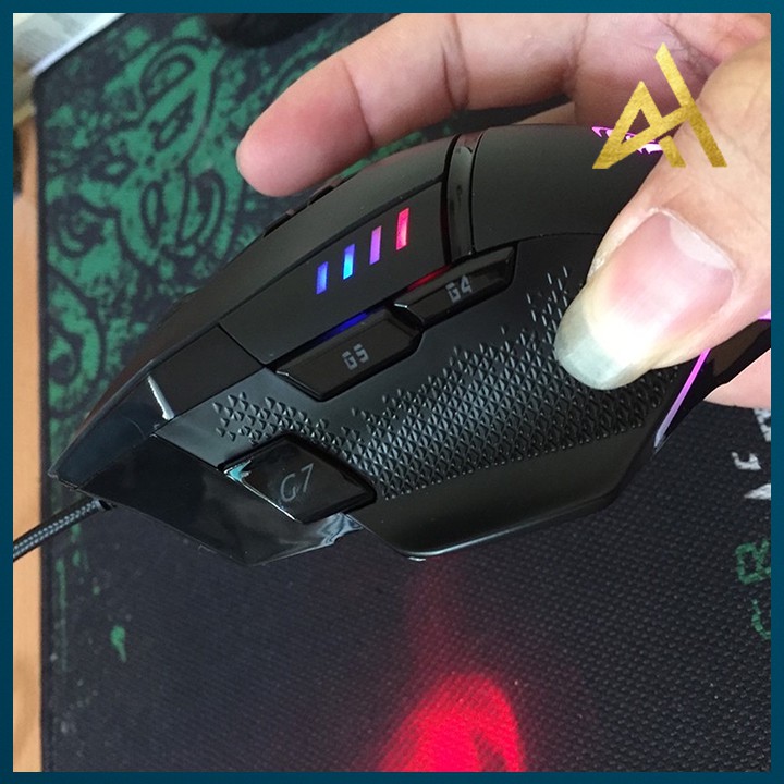 Chuột Máy Vi Tính Laptop Mouse Chơi Game BOSSTON GM800 Đèn LED 7 Màu - Chuột Gaming Có Dây Chuyên Game