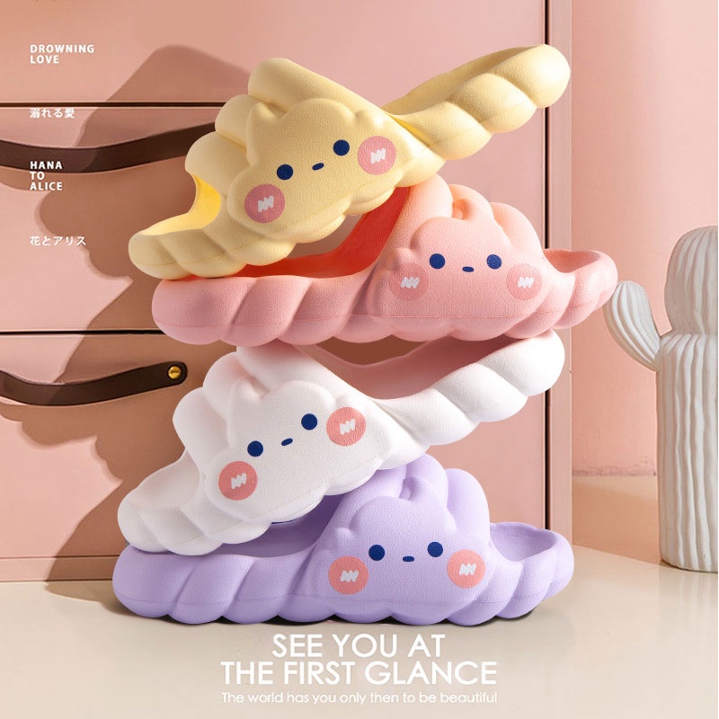 Dép Đi Trong Nhà Đế Mềm Bằng EVA Chống Trượt Thời Trang Mùa Hè Dễ Thương Dành Cho Bạn Nữ