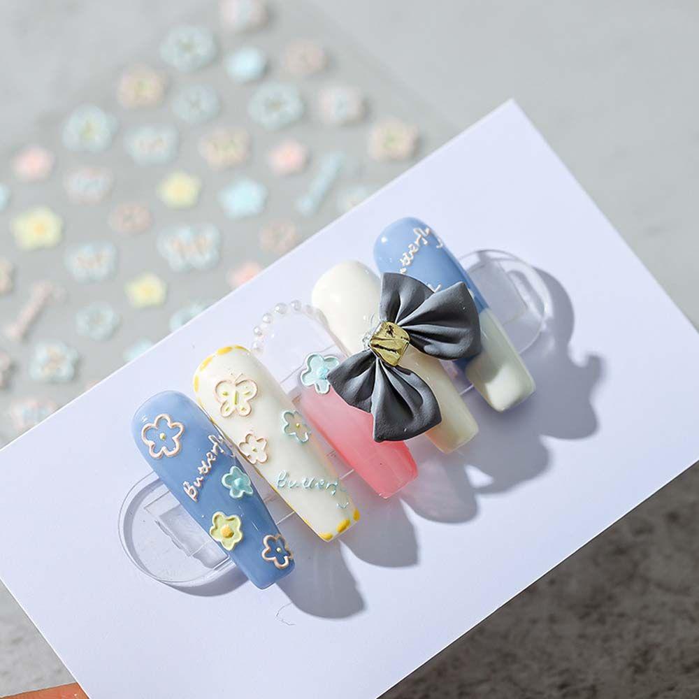 OCEANMAP Miếng Dán Trang Trí Móng Tay 5D Phong Cách Nhật Bản Dễ Thương