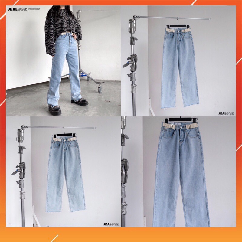 Quần dài jeans dây đũi be cạp 5564