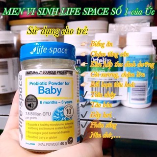 Men vi sinh Baby Life Space Probiotic 40g mẫu mới