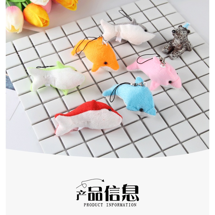 móc khóa nhổi bông baby sark cá mập nhỏ nhiều màu