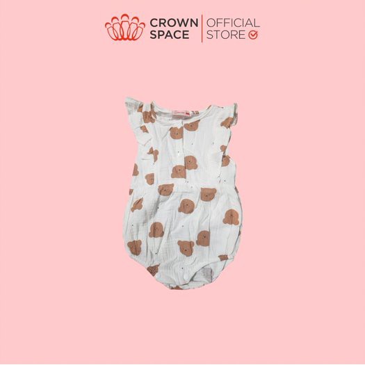Đồ Bộ Sơ Sinh Bé Trai Bé Gái CrownSpace Hình Gấu Trắng Dễ Thương CKGS2911303 - Thoáng Mát,Thấm Hút Mồ Hôi - Size 1 đến 7