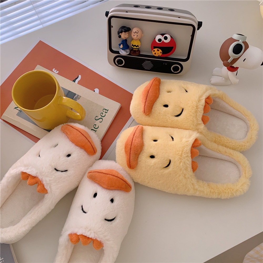 Dép bông đi trong nhà con vịt cute đế xốp chống trượt
