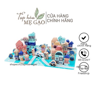Đồ chơi gỗ xếp hình lắp ghép cao cấp 133 chi tiết