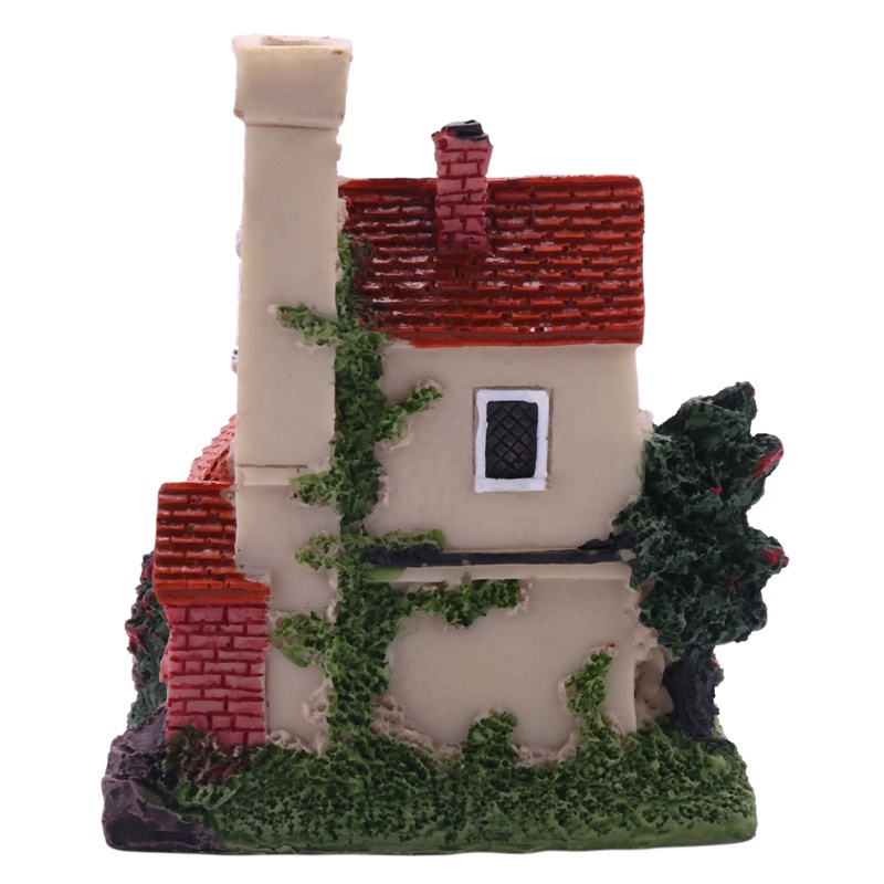 Dễ Thương Mô Hình Ngôi Nhà mini Bằng Nhựa resin 4 Kiểu Màu Sắc Ngẫu Nhiên Trang Trí Tiểu Cảnh Sân Vườn