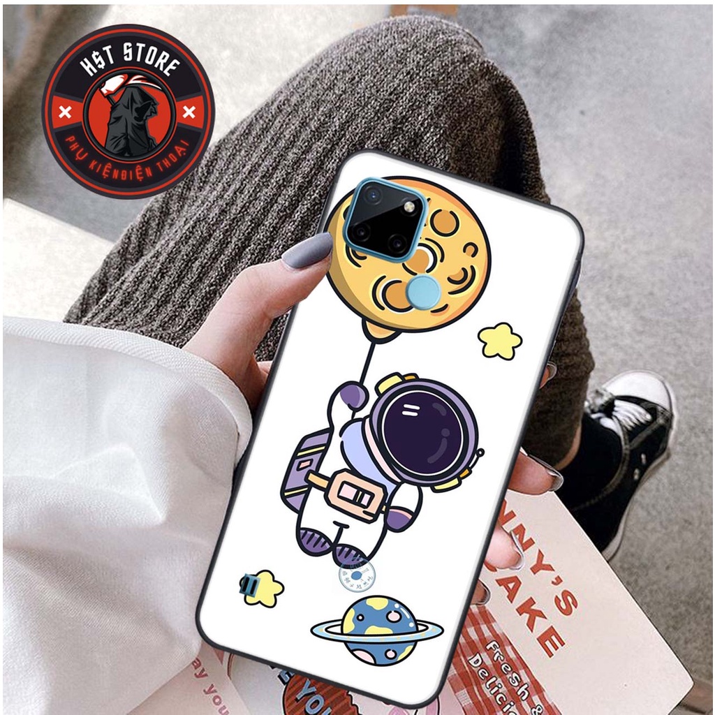 Ốp lưng Realme C21 / Realme C21Y / Realme C15 / Realme C25Y / Realme C12 - in hình vũ trụ sơn đỏ và vũ trụ mặt trăng