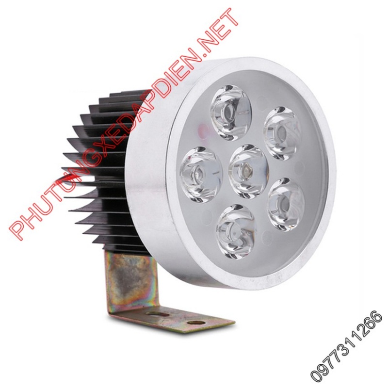Đèn trợ sáng siêu sáng led 6 bóng nhôm vàng