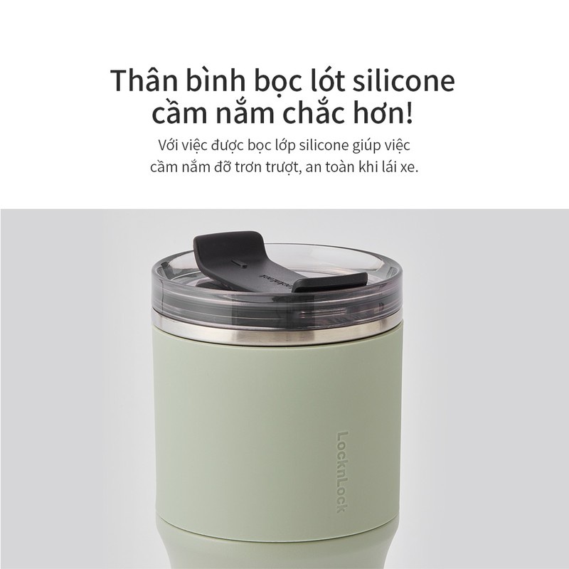 Bình giữ nhiệt Lock&amp;Lock Metro Drive 650ml thiết kế riêng cho ngưới lái xe - LHC4277S