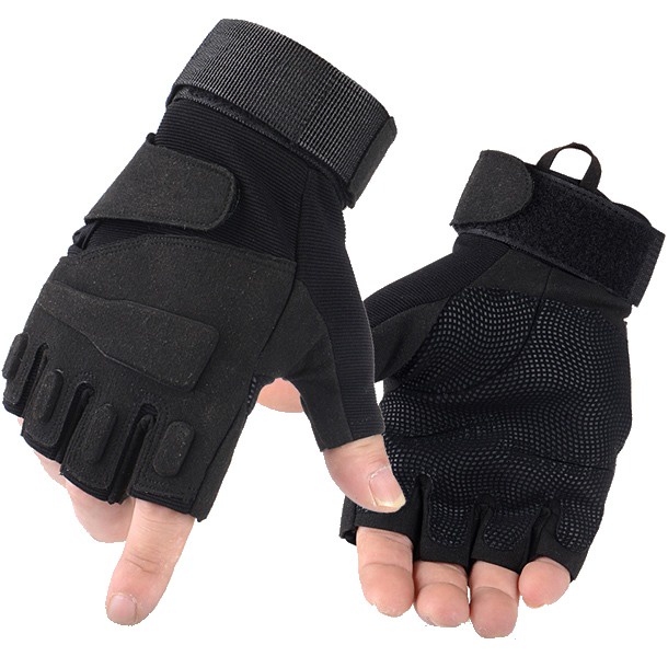 Găng Tay Cụt Ngón Black Hawk Phong Cách PUPG - Găng Tay Bảo Hộ Xe Máy Cao Cấp Havana Store
