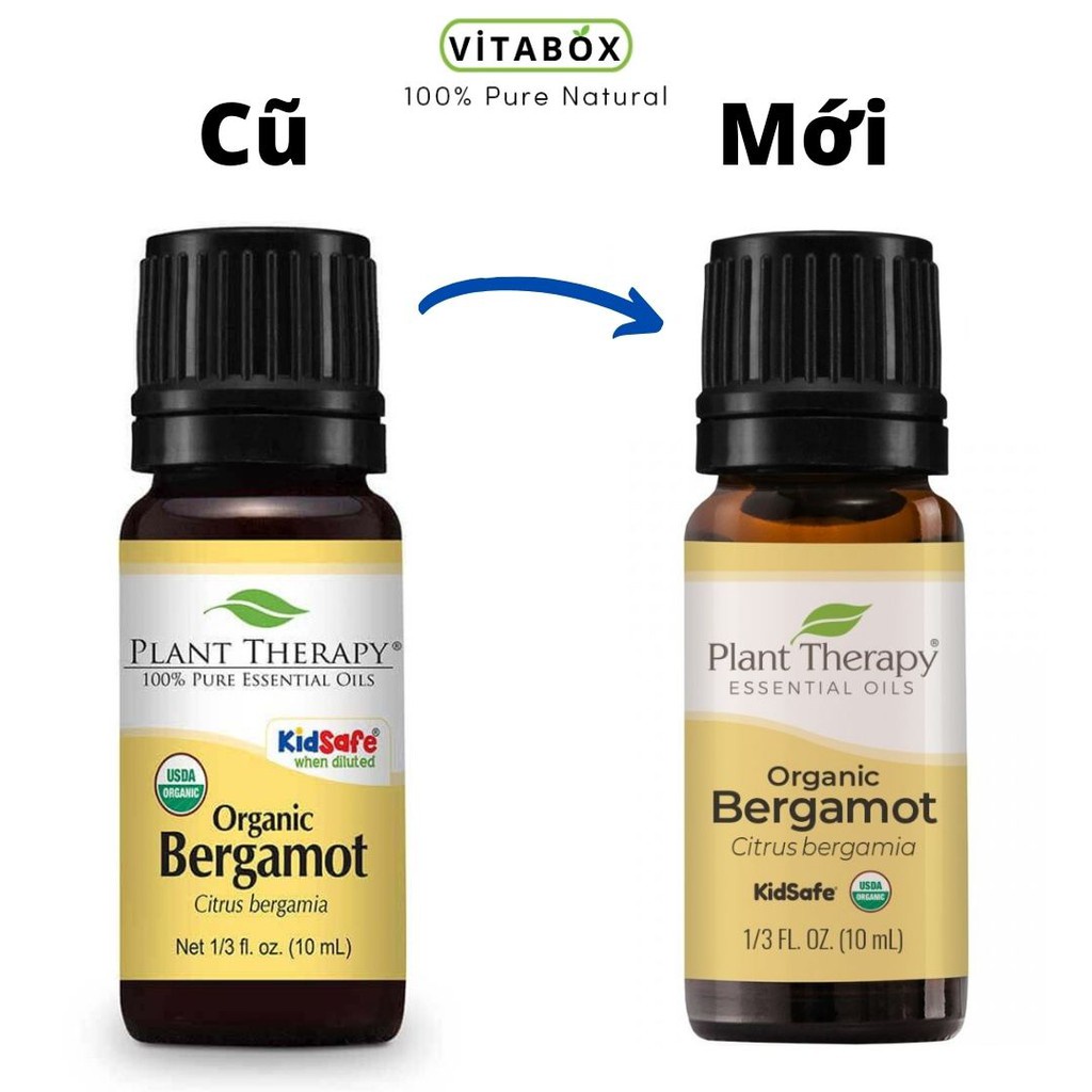 Tinh dầu Cam Bergamot hữu cơ PLANT THERAPY thiên nhiên nguyên chất 100% - USDA Organic natural essntial oil