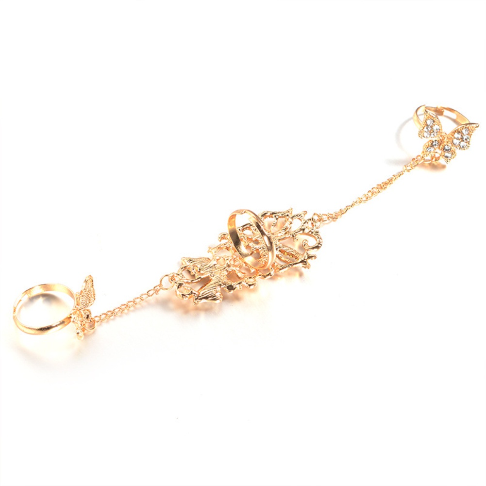 Nhẫn knuckle hình những chú bướm xinh xắn đính đá độc đáo dành cho nữ