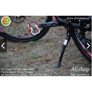 chân chống xe đạp hợp kim nhôm, có thể điều chỉnh độ cao phù hợp