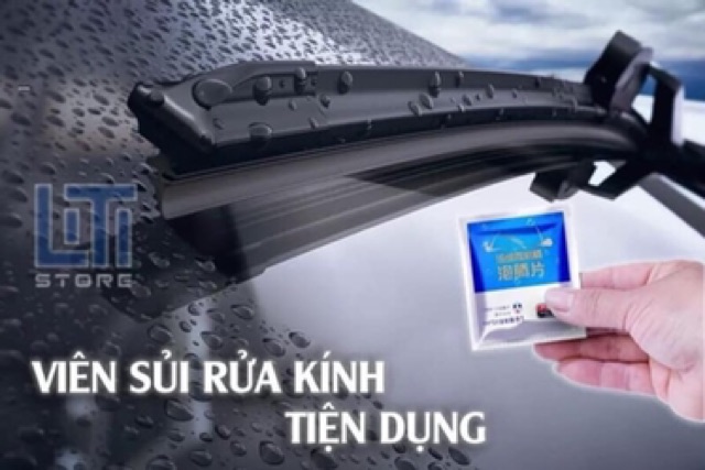 Viên sủi rửa kính ô tô - Tẩy sạch kính, 100% sinh học, thân thiện môi trường - V003