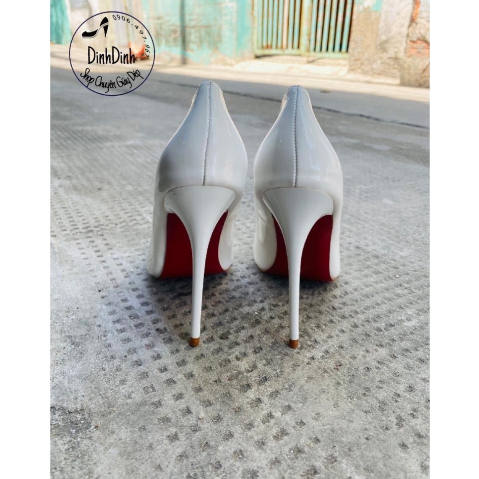 Giày Cao Gót , Giày Nữ Cao Gót Bít Mũi , Đế Pháp Đỏ 11 Phân Hàng VNXK DDC96-11 $