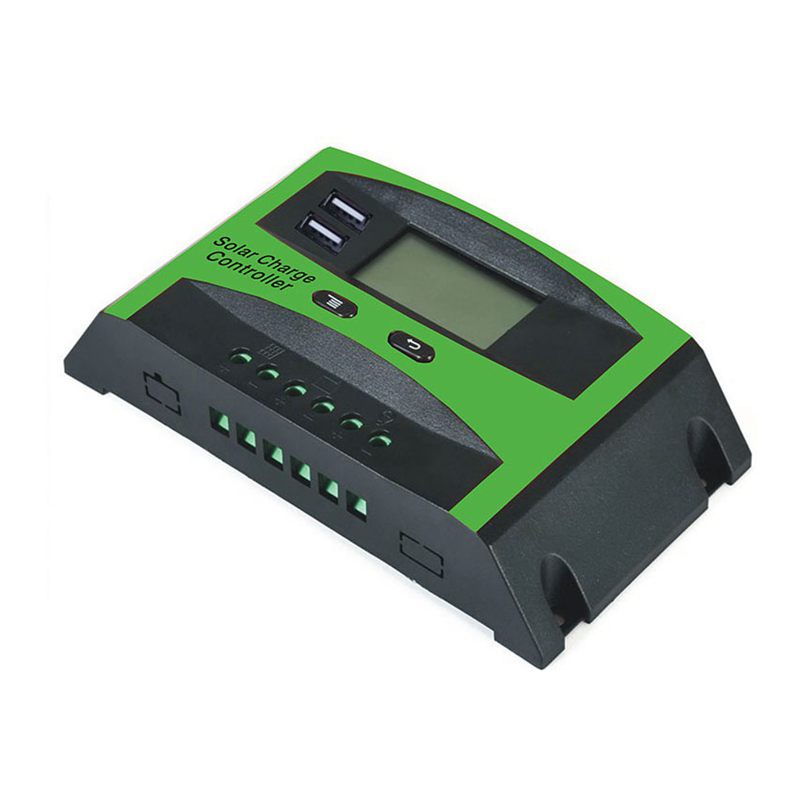 Bộ Điều Khiển Sạc Năng Lượng Mặt Trời 30A 12V 24V Hai Cổng USB 5VDC