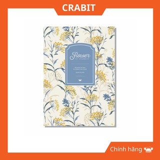 Vở kẻ ngang Flower Hoa tím - 80 trang Chính Hãng Crabit