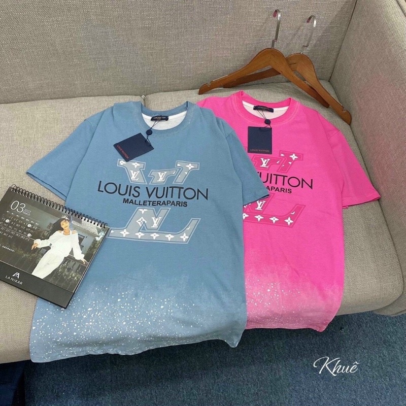 Áo phông nam nữ unisex LV form rộng loang không hot không lấy xiền