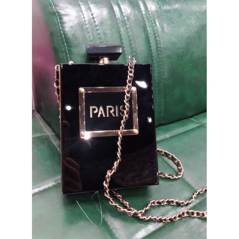Ảnh thật 3 hình cuối-Túi xách hình chai nước hoa Paris độc đáo