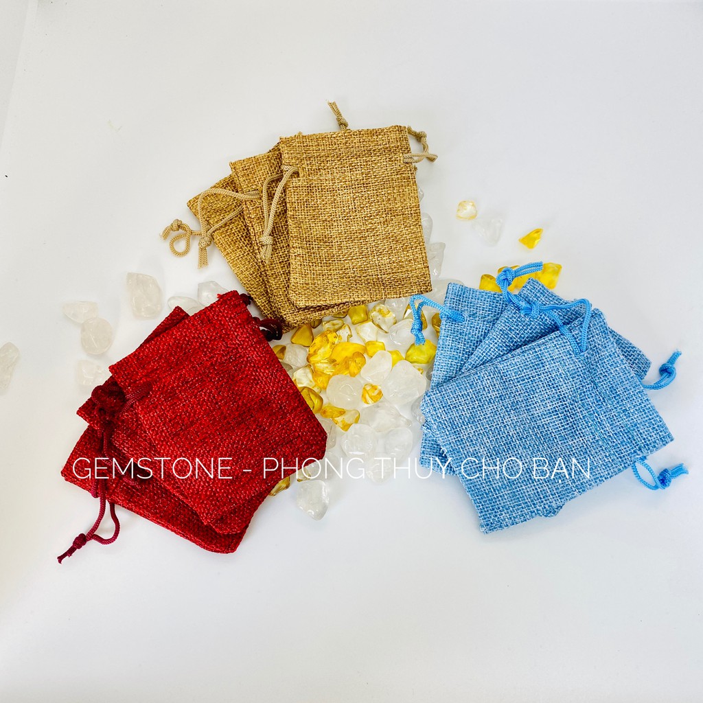 Túi Vải Dây Rút Đựng Đồ Cực Xinh Xắn Và Tiện Lợi, Túi Vải Handmade Gemstone