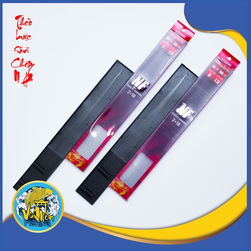 Thẻo Buộc Sẵn Chuyên Chép Chất Lượng Cao 10 Bộ Đầy Đủ Size, Số NF - Vũ Môn Fishing