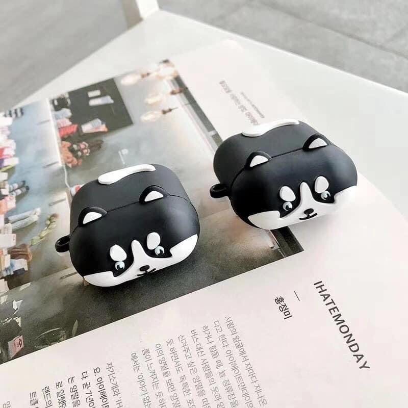 vỏ bọc airpod - case airpod husky siêu kute 1/2 pro