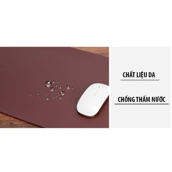 Tấm lót bàn làm việc, Thảm lót bàn laptop cao cấp, chất liệu da PU chống nước, Miếng lót chuột nhiều màu sắc