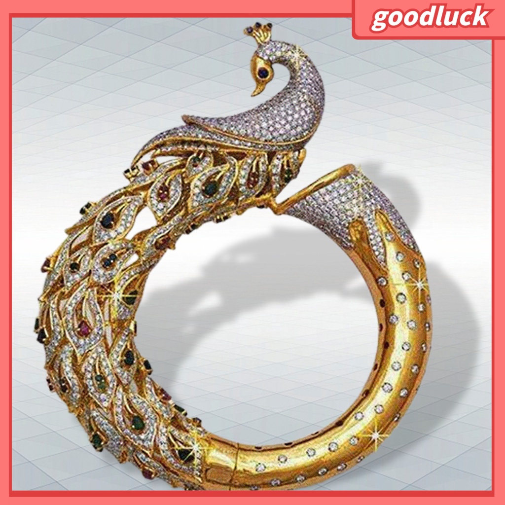 Nhẫn Nữ Hình Chim Công Đính Đá Thời Trang