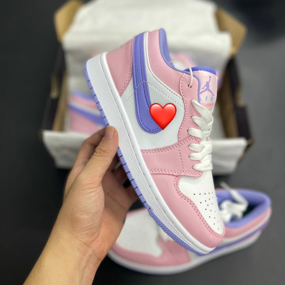 Giày Sneaker Jordan 1 Hồng Logo Tím , Giày Jordan 1 Tím  thể Thao Nam Nữ Thấp Cổ Full Phụ Kiện | BigBuy360 - bigbuy360.vn