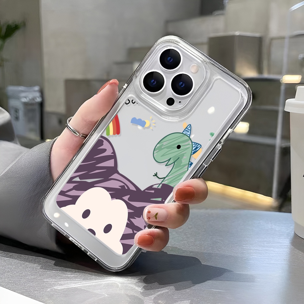 Ốp Điện Thoại Trong Suốt Hình Khủng Long / Chuột mickey Cho iphone 14 Plus 11 13promax 12 7Plus X XS Max 7 8 SE 2020