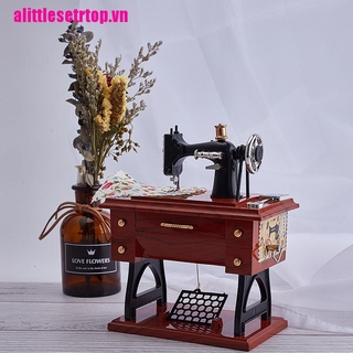 Hộp nhạc vặn dây cót thiết kế máy may cổ điển độc đáo