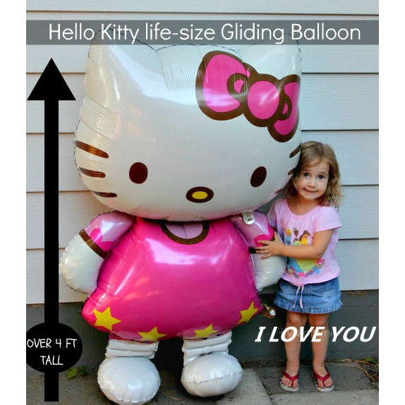 Bong Bóng Nhôm 115x70cm Hình Hello Kitty Đáng Yêu