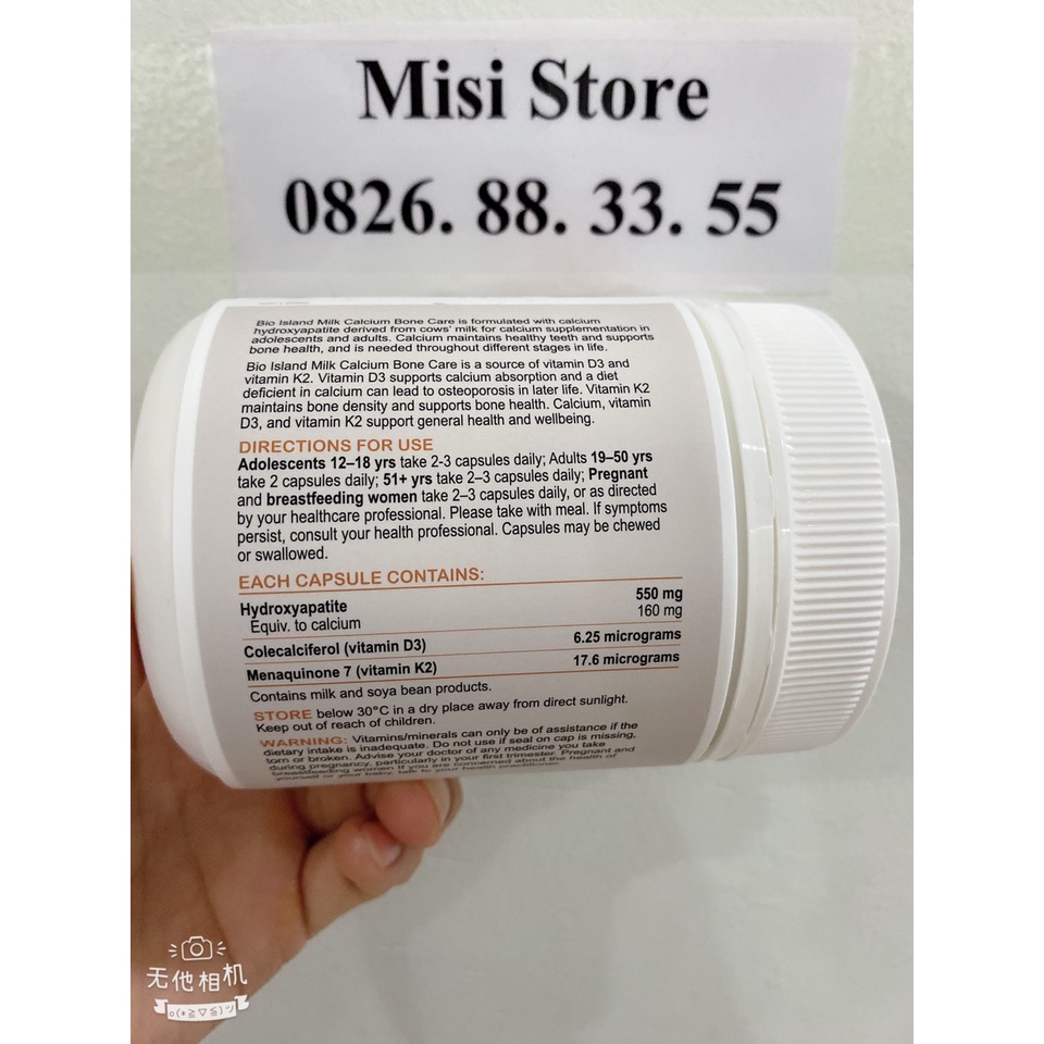 Viên Uống Bổ Sung Canxi Milk Calcium Bone Care Bio Island