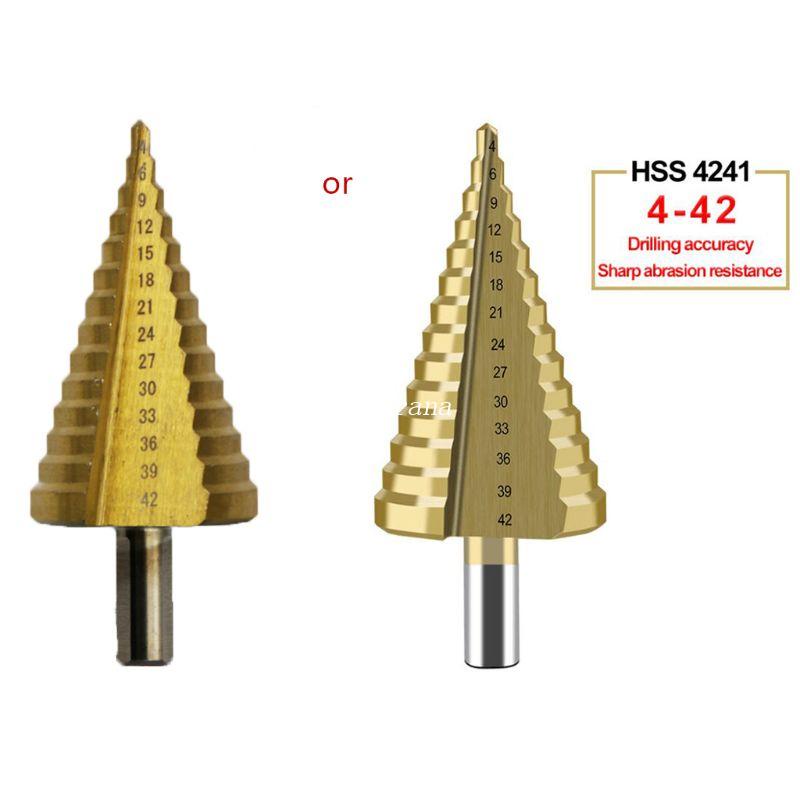 Mũi Khoan Bước Titan 4-42mm Tốc Độ Cao Chuyên Dụng Cho Đục Lỗ Gỗ / Kim Loại