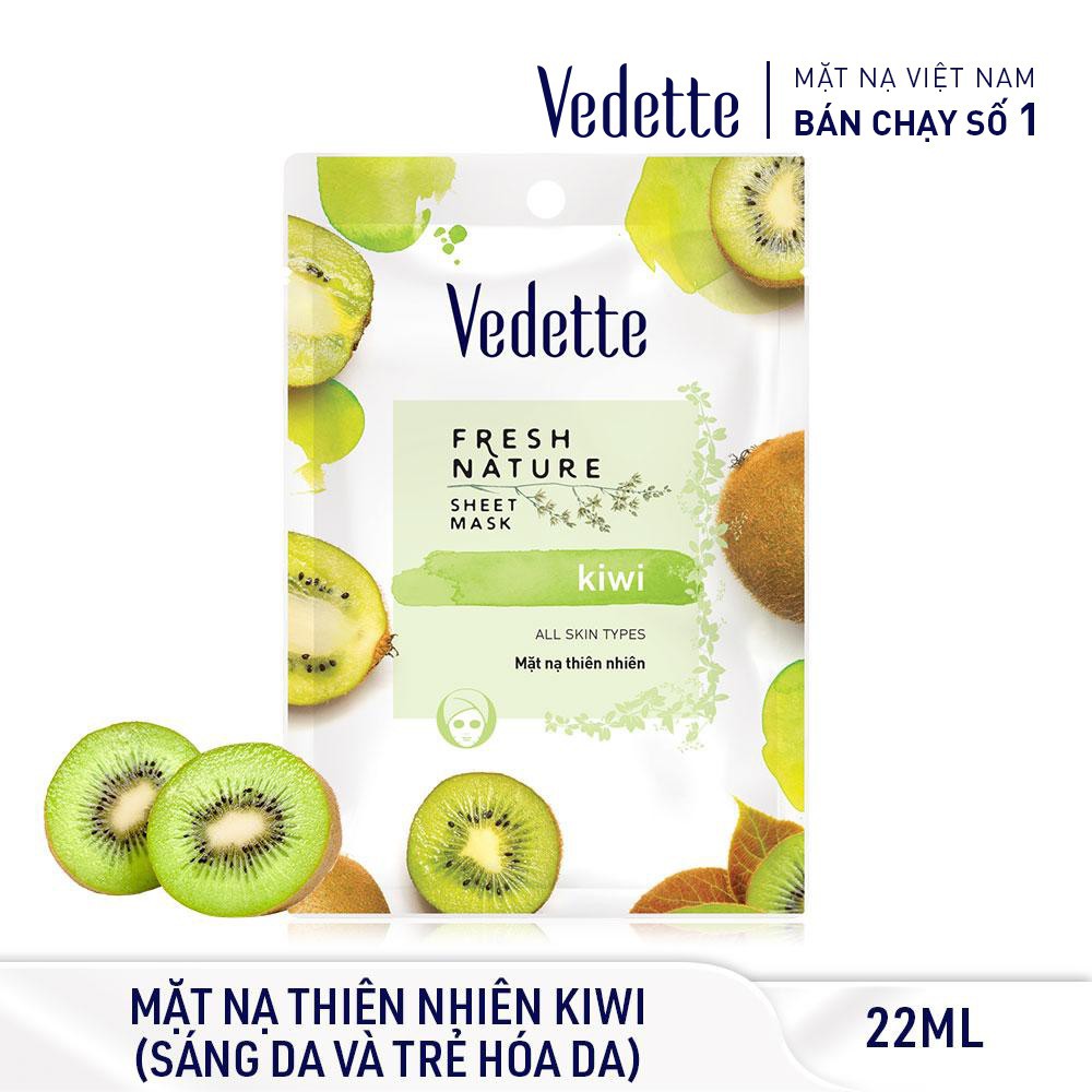 Bộ Sưu Tập Trải Nghiệm Dưỡng Da Vedette Dành Cho Da Khô - MNTD Đam x2, MNTN Kiwi x2, MNSC Dâu x2, MNĐS Ngọc Trai x3