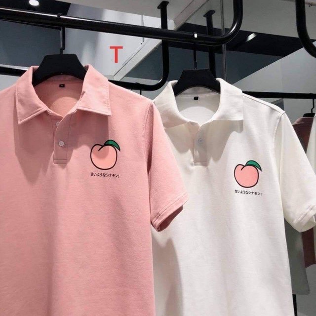 ÁO POLO ÁO PHÔNG TAY LỠ UNISEX NAM NỮ TRÁI ĐÀO THE 1996
