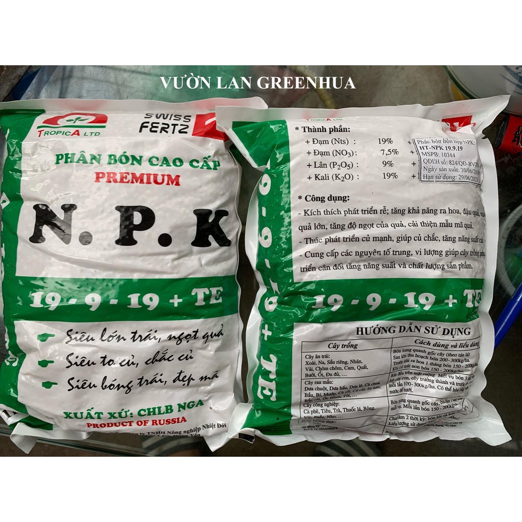 Phân bón cao cấp PREMIUM NPK 19 + 9 + 19 + TE HÀNG NGA