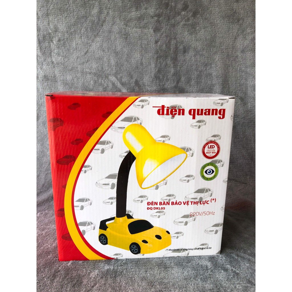 Đèn bàn Điện Quang ĐQ DKL05 ( kiểu xe hơi, màu vàng đen )